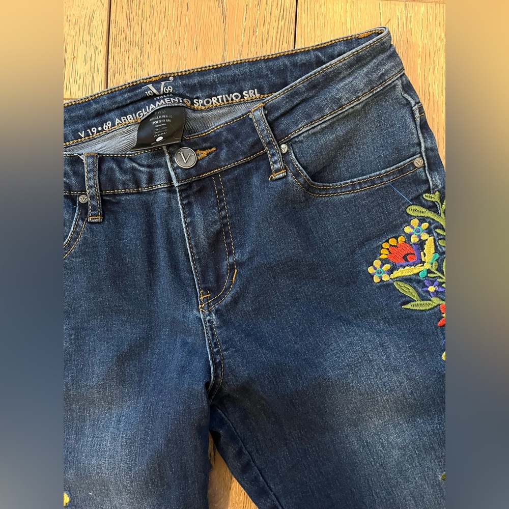 NWOT VERSACE Jeans V19-69 27 Italia Abbigliamento SportivoSRL FloralSkinny S27/4